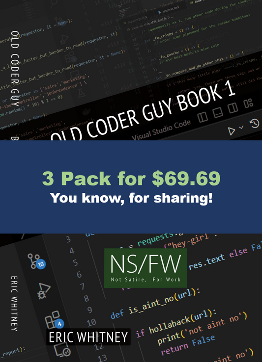 Old Coder Guy Book 1 - paperback 3 pack